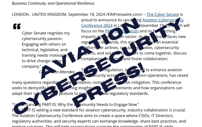 Aviation Cybersecurity Cyber Senate November 19-20th